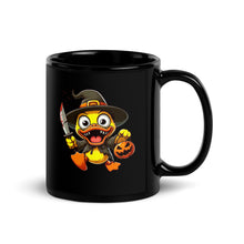 Load image into Gallery viewer, TRICK OR TREAT DUCK BLACK GLOSS MUG
