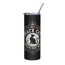 Load image into Gallery viewer, Black Cat Magic Potion stainless steel tumbler
