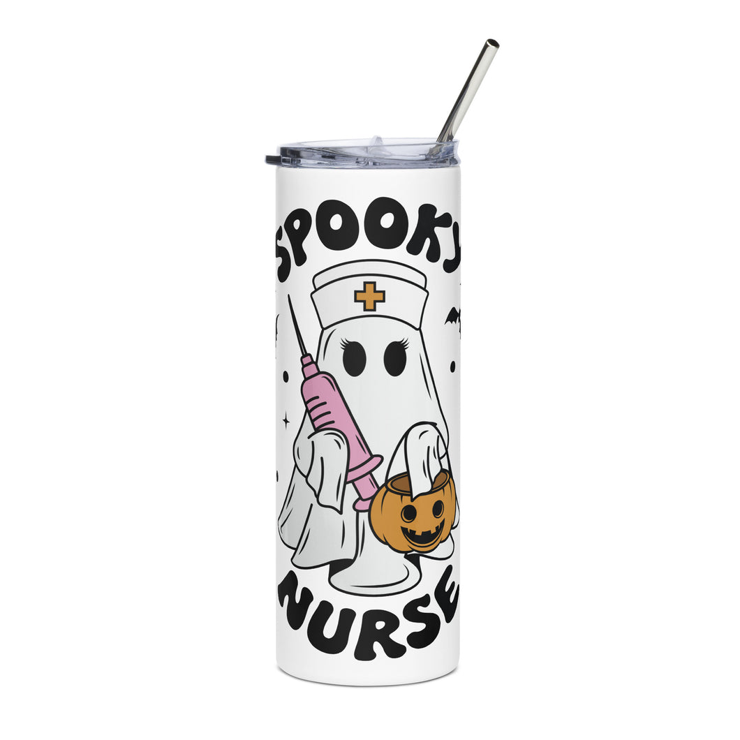 Spooky Nurse stainless steel tumbler