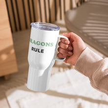 Load image into Gallery viewer, Dragons Rule travel mug with a handle
