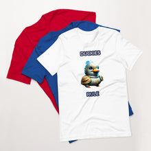 Load image into Gallery viewer, Duckies Rule unisex t-shirt
